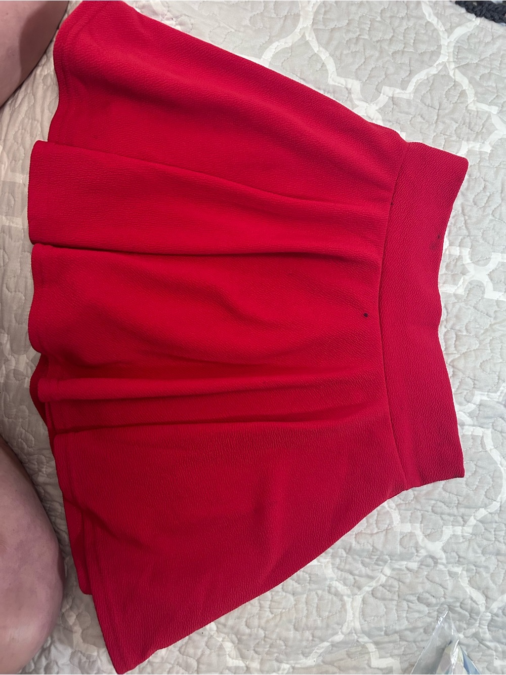 Red Women's Flared Skirt - Classic Pleated Style